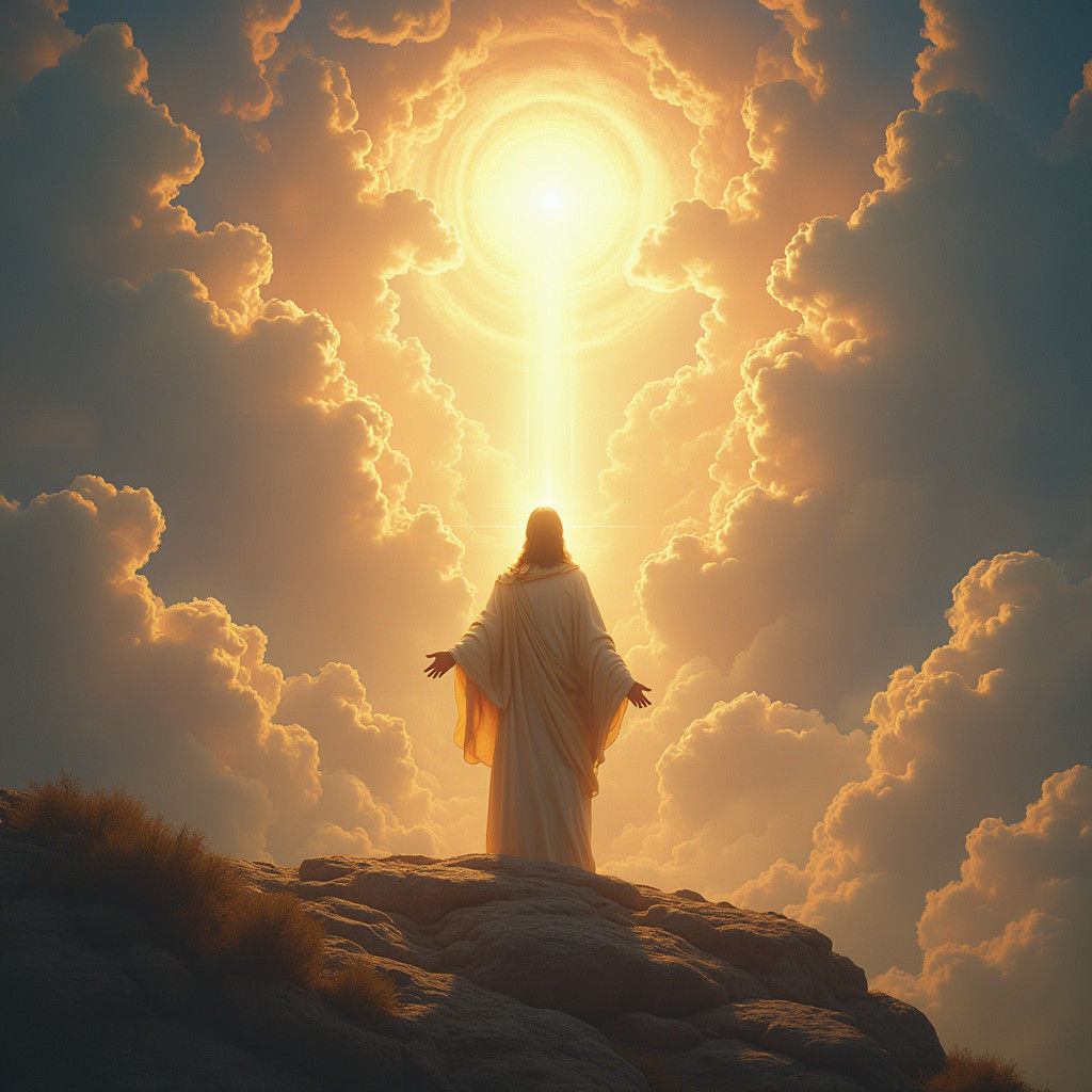 Jesus' Second Coming: Dreamlike Fantasy Concept Art