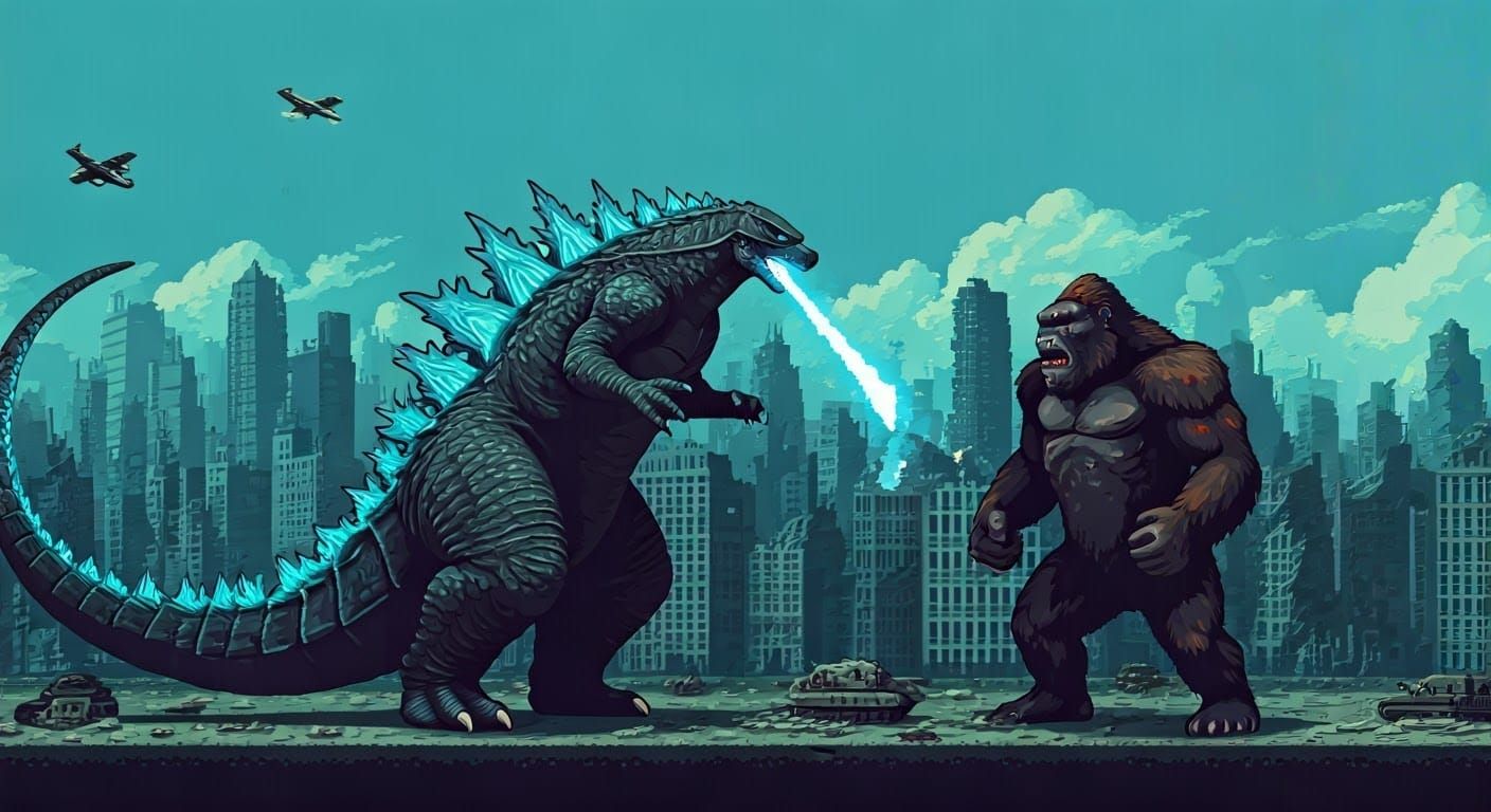 City Ruins: Retro Pixel Art Game Level