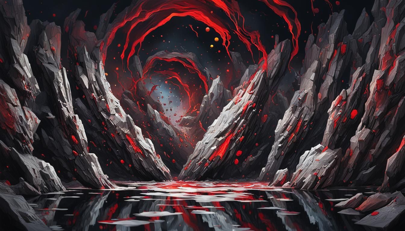 Dramatic Portrait in Hyperrealistic Splash Art Style