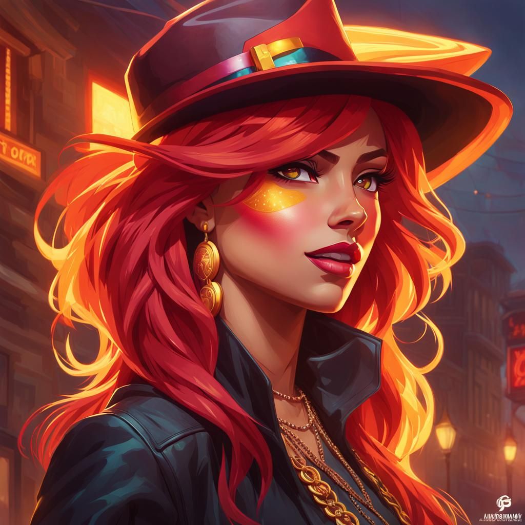 Sunset Shimmer as Gangster: Hyperdetailed Concept Art