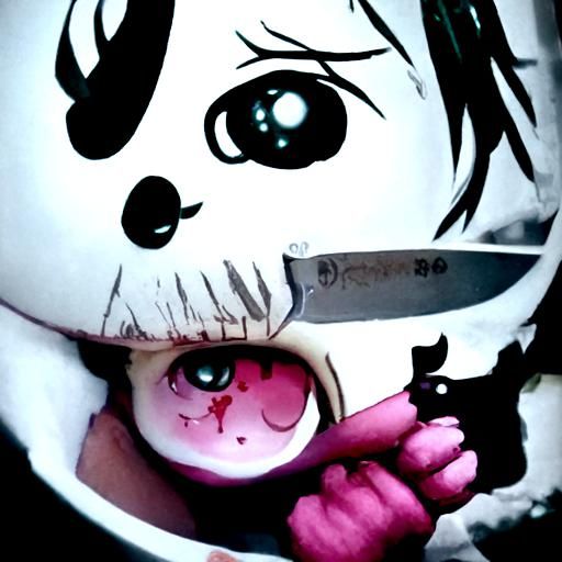 Kawaii Chibi Psychopath: Cute and Disturbing AI Art