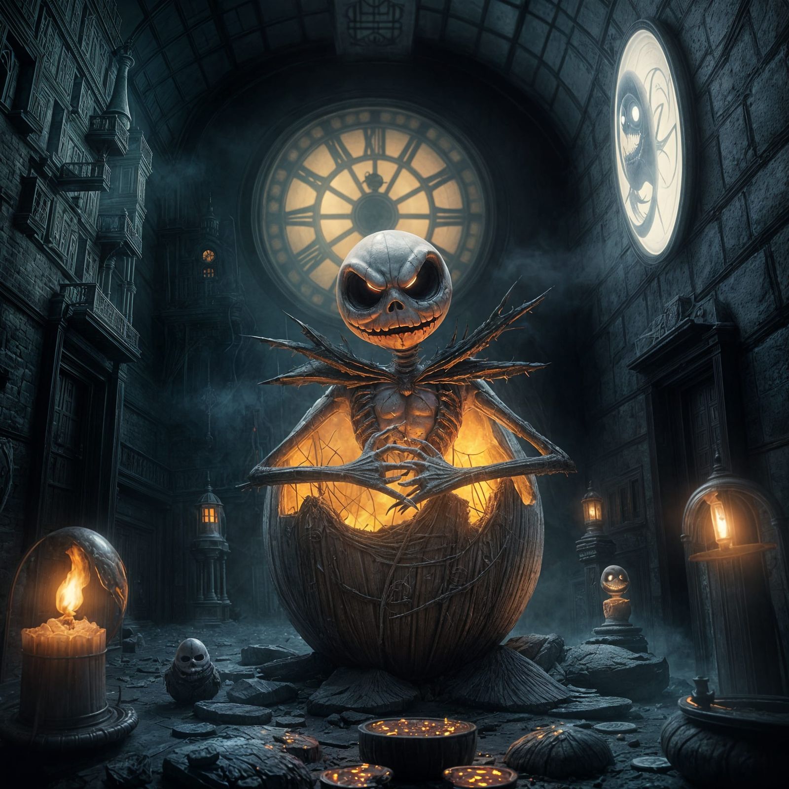 Jack Skellington Egg's Fury in Eerie Hospital