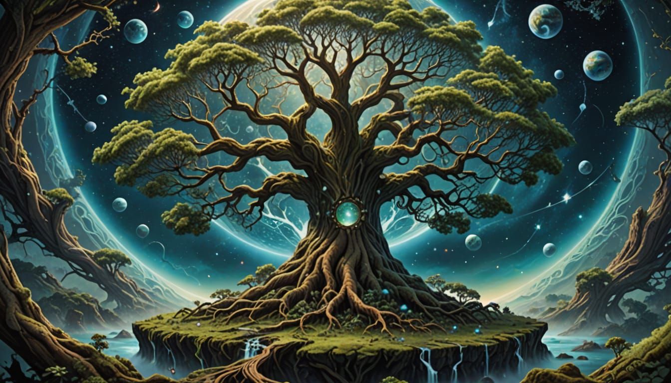 Yggdrasil Healing Earth in Magical Realism