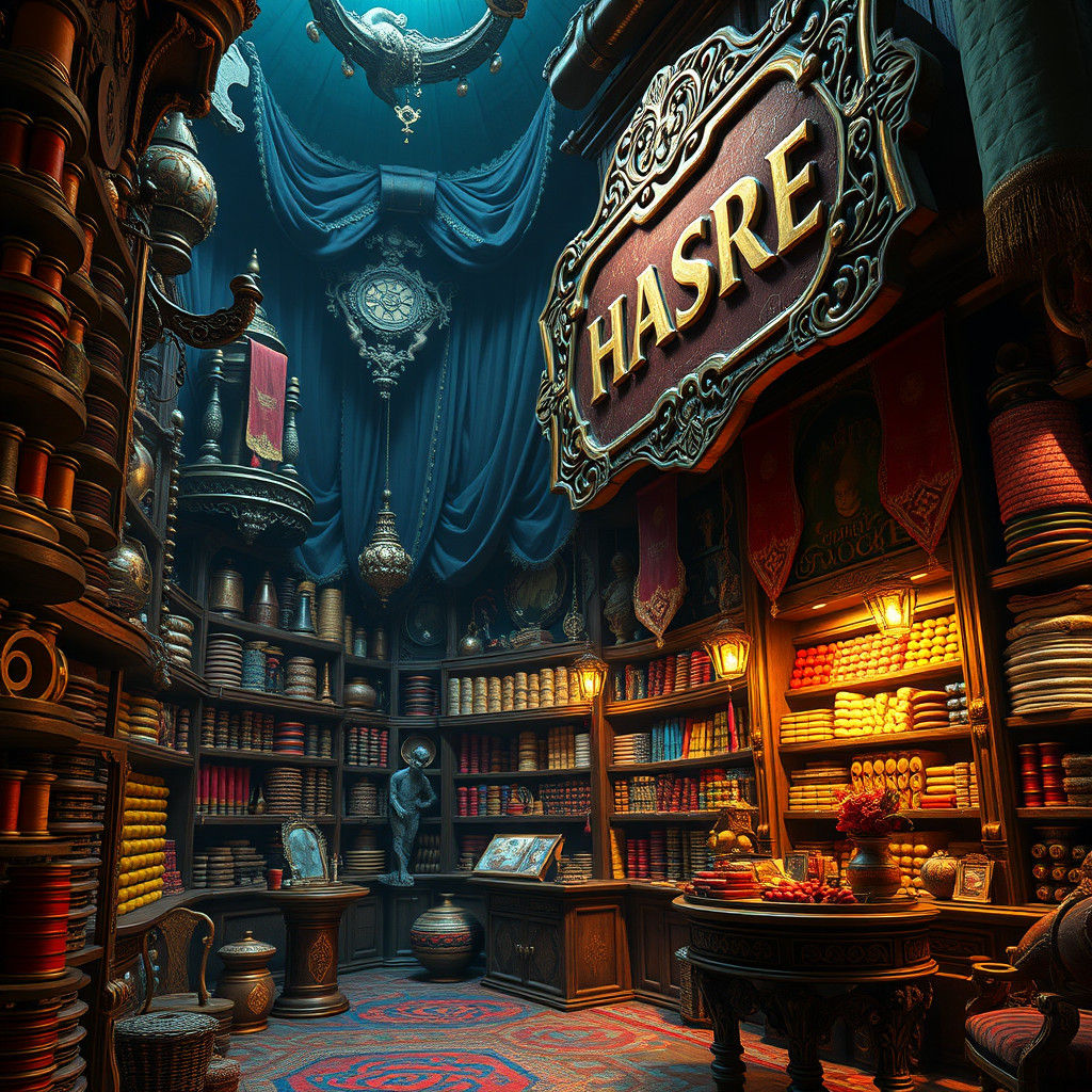 Surreal Haberdashery Shop in Hades' Depths