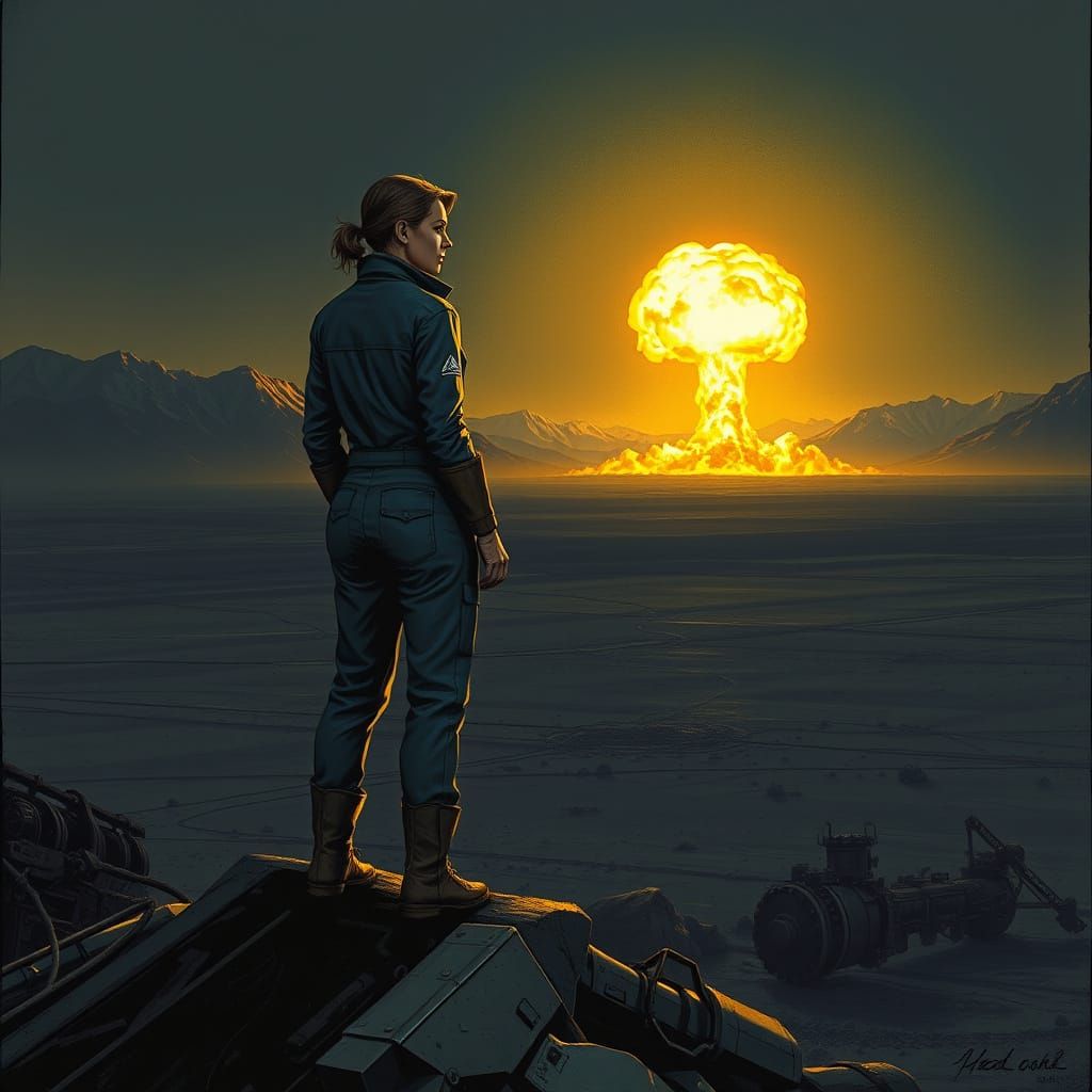 Vault Dweller Watches Nuclear Apocalypse Unfold