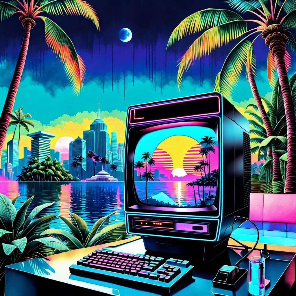 Retro Futuristic Vaporwave
