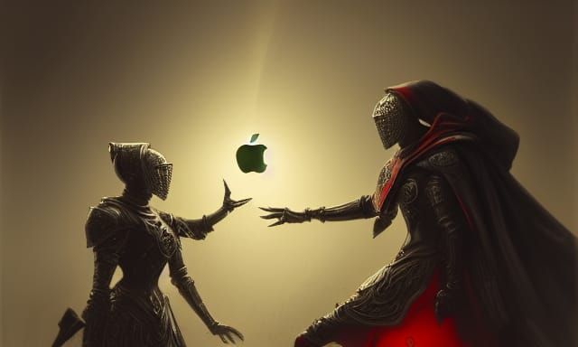 Apple Knight in Dark Fantasy Armor