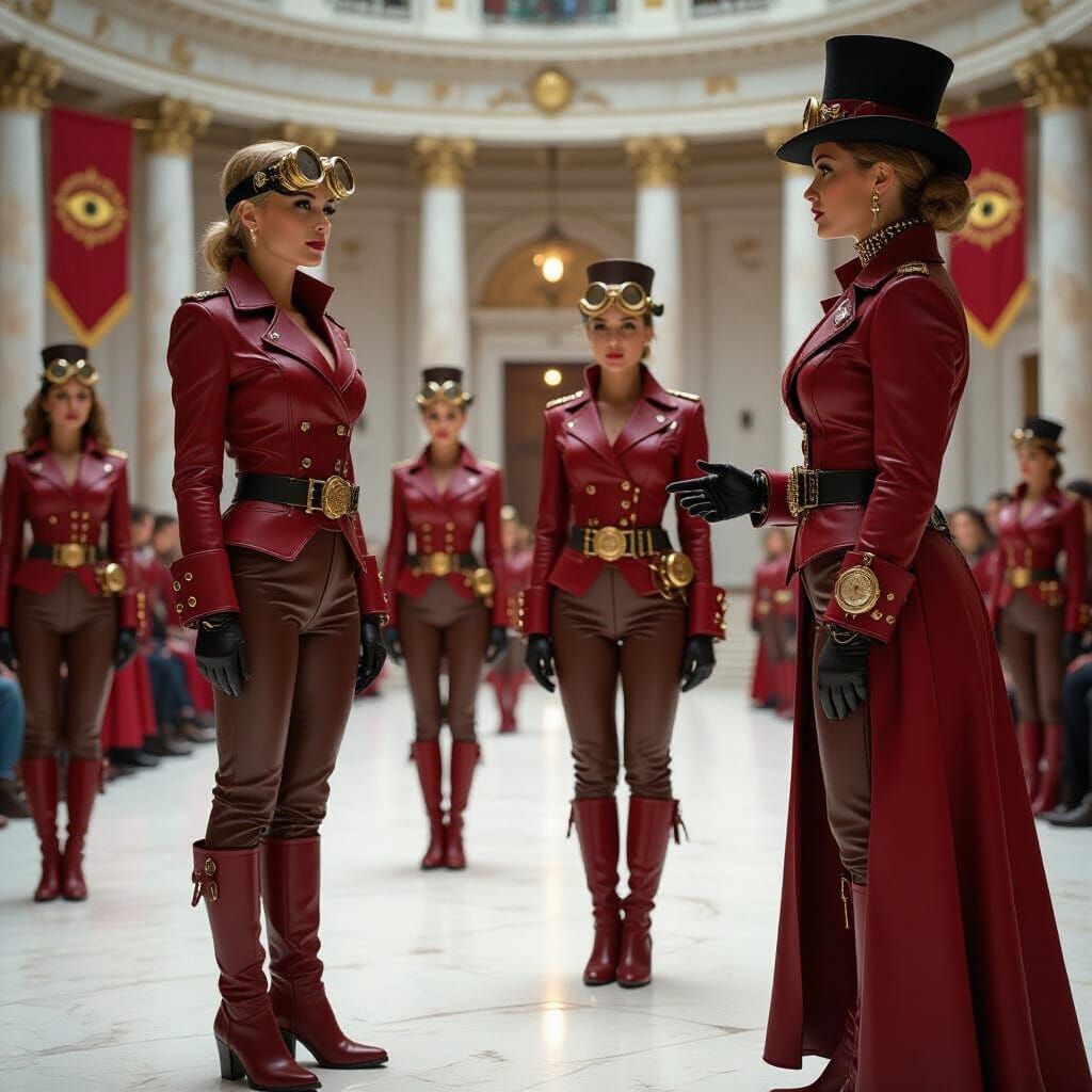 Steampunk Soldiers in Marble Arena