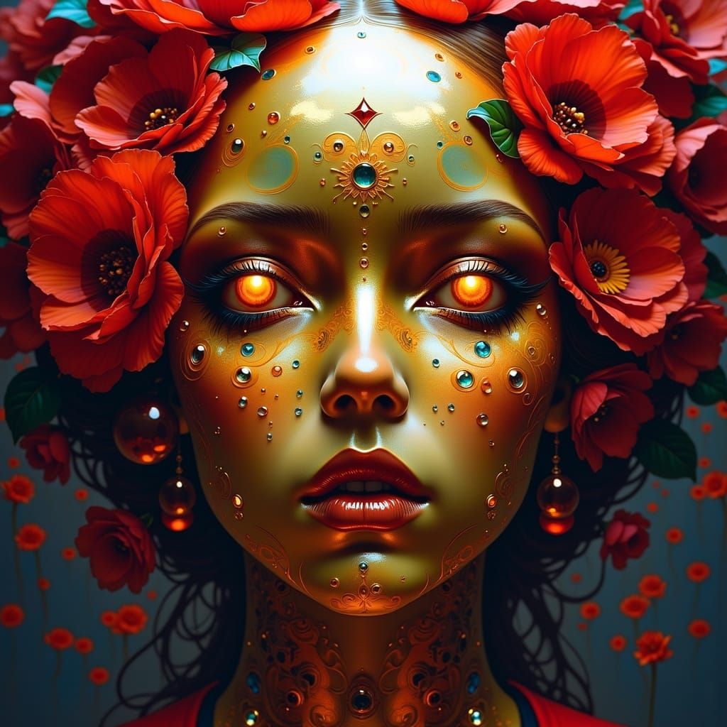 A Human Machine Awakens in a Neon-Lit Cityscape