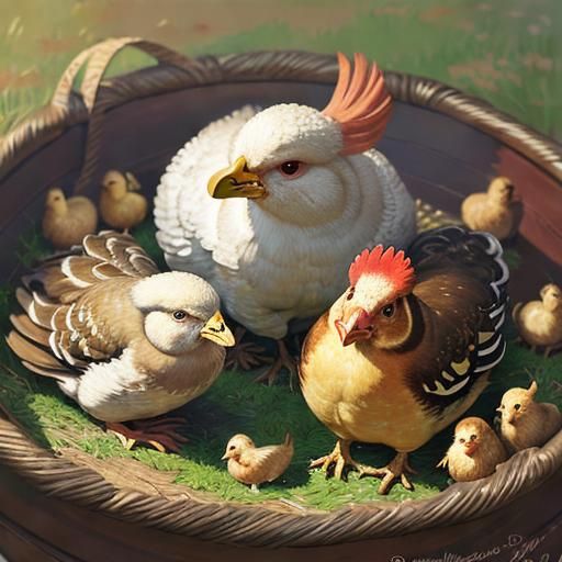 Lively Market Scene with Animals in Impressionist Style