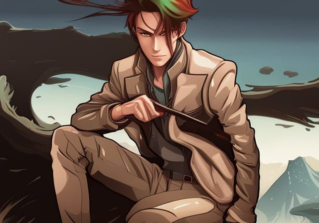 Anime Cyberpunk Transformation: Digital Art Portrait