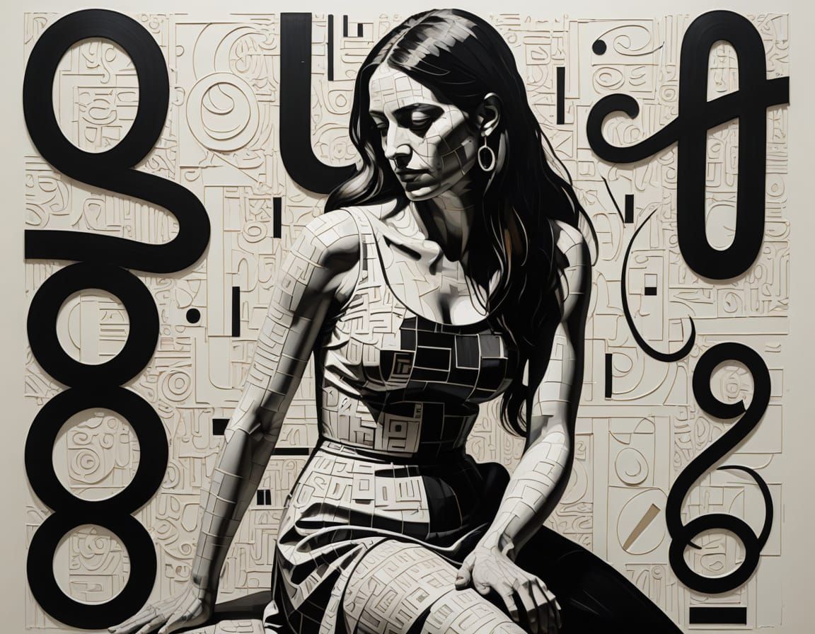 Distorted Forms Emerge from Text in 2.5D Embossed Calligram