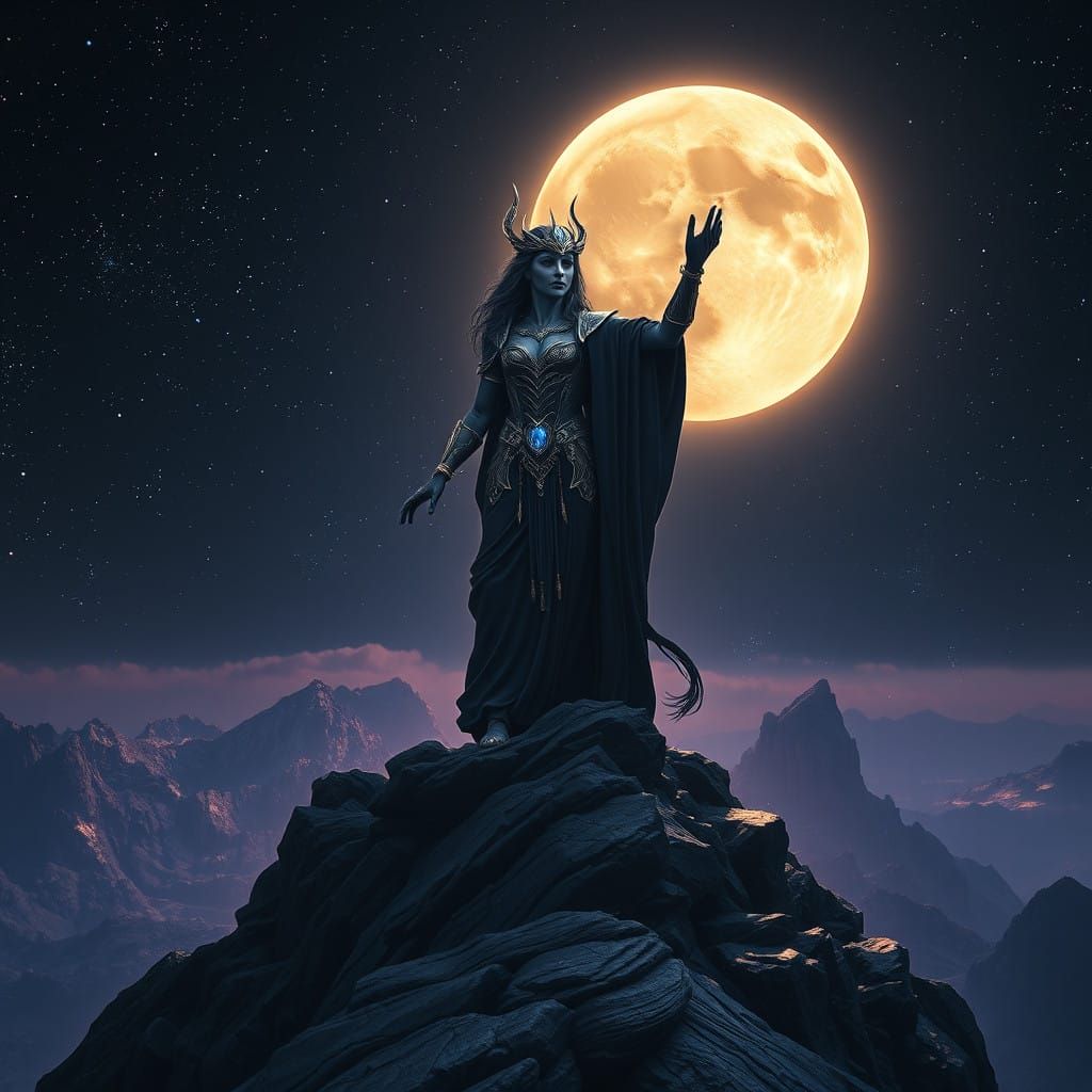 Goddess of the Night Reigns Supreme in Celestial Splendor