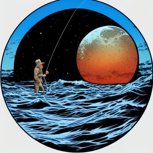 Fishing for the Moon: Comic Book Style
