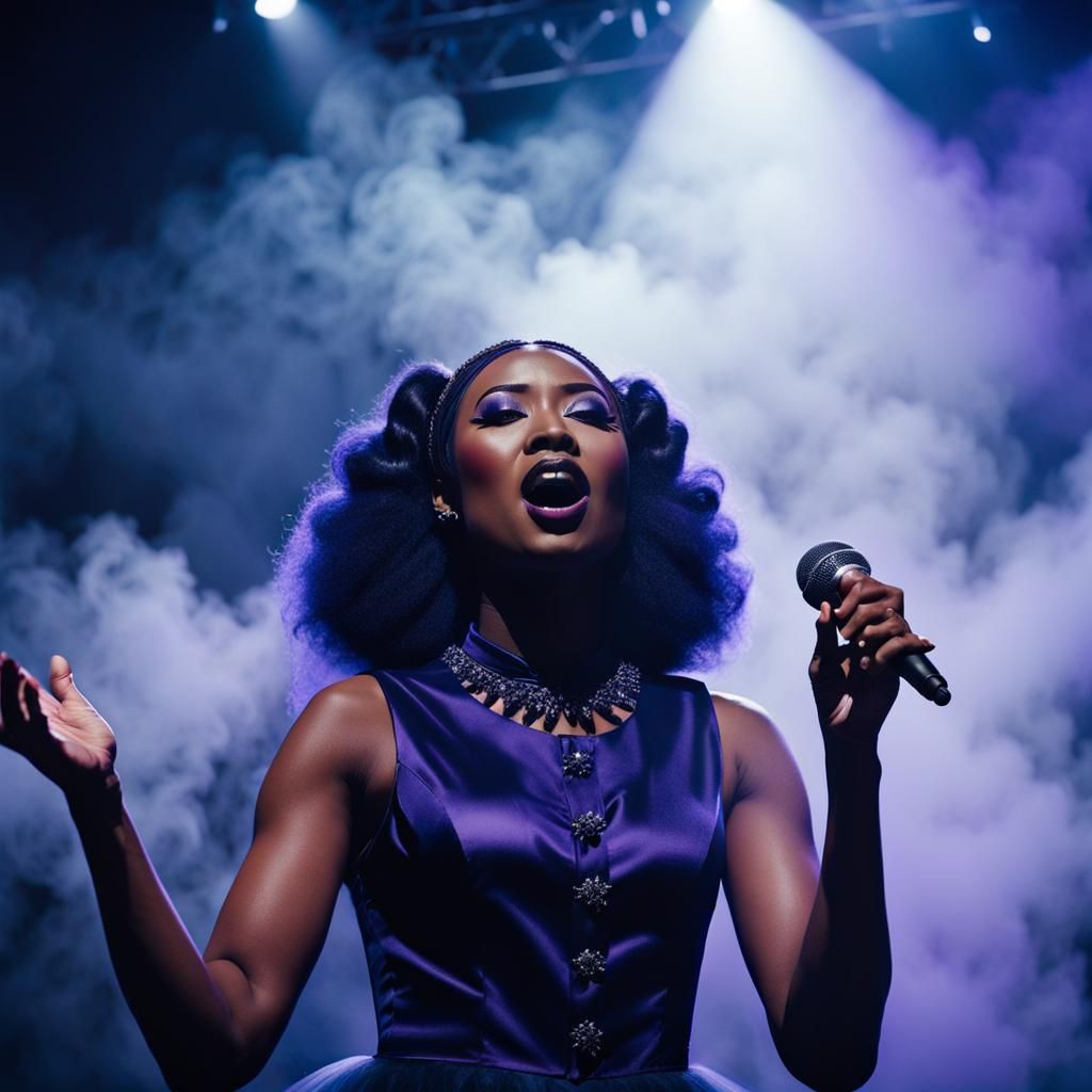 Teenage Singer in Spooky Halloween Concert