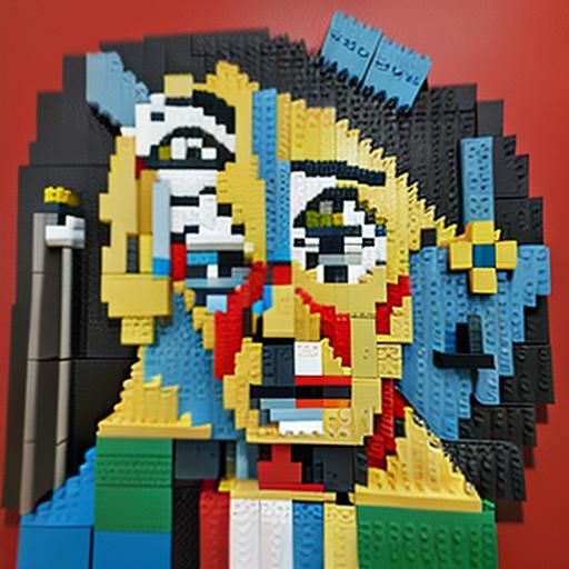 Picasso with lego blocks