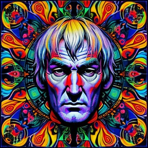 Psychedelic Portrait of Timothy Leary