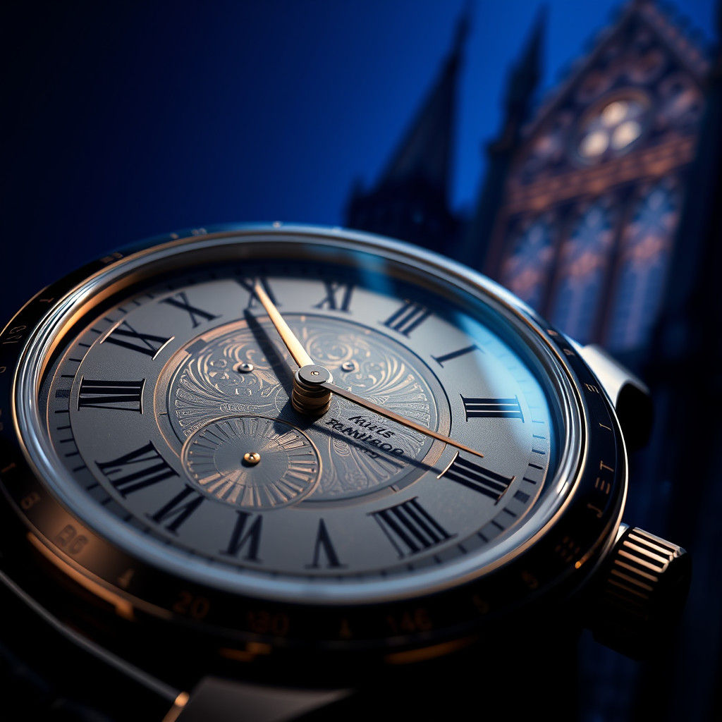Luxury Watch Close-Up in Hyper-Realistic Digital Art