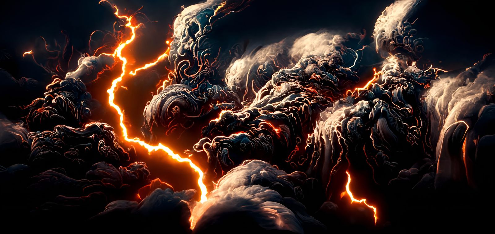 God's Wrath: Apocalyptic Storm in Digital Art