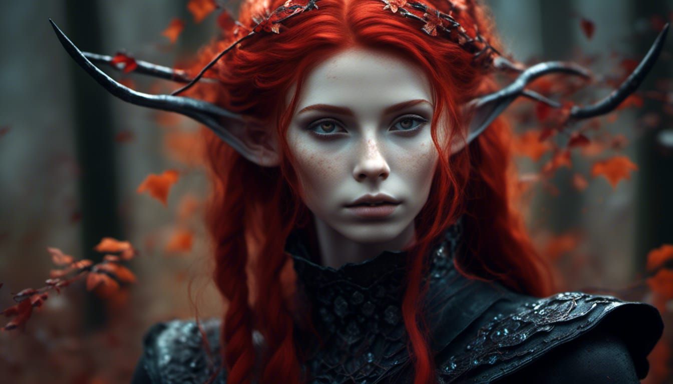 Enchanting Dark Elf Girl Portrait