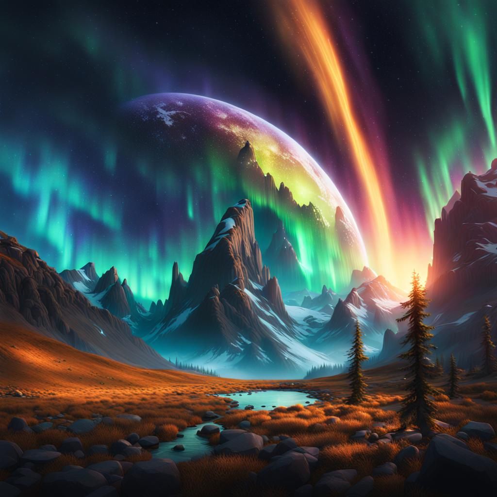 Fantastical Northern Lights Concept Art