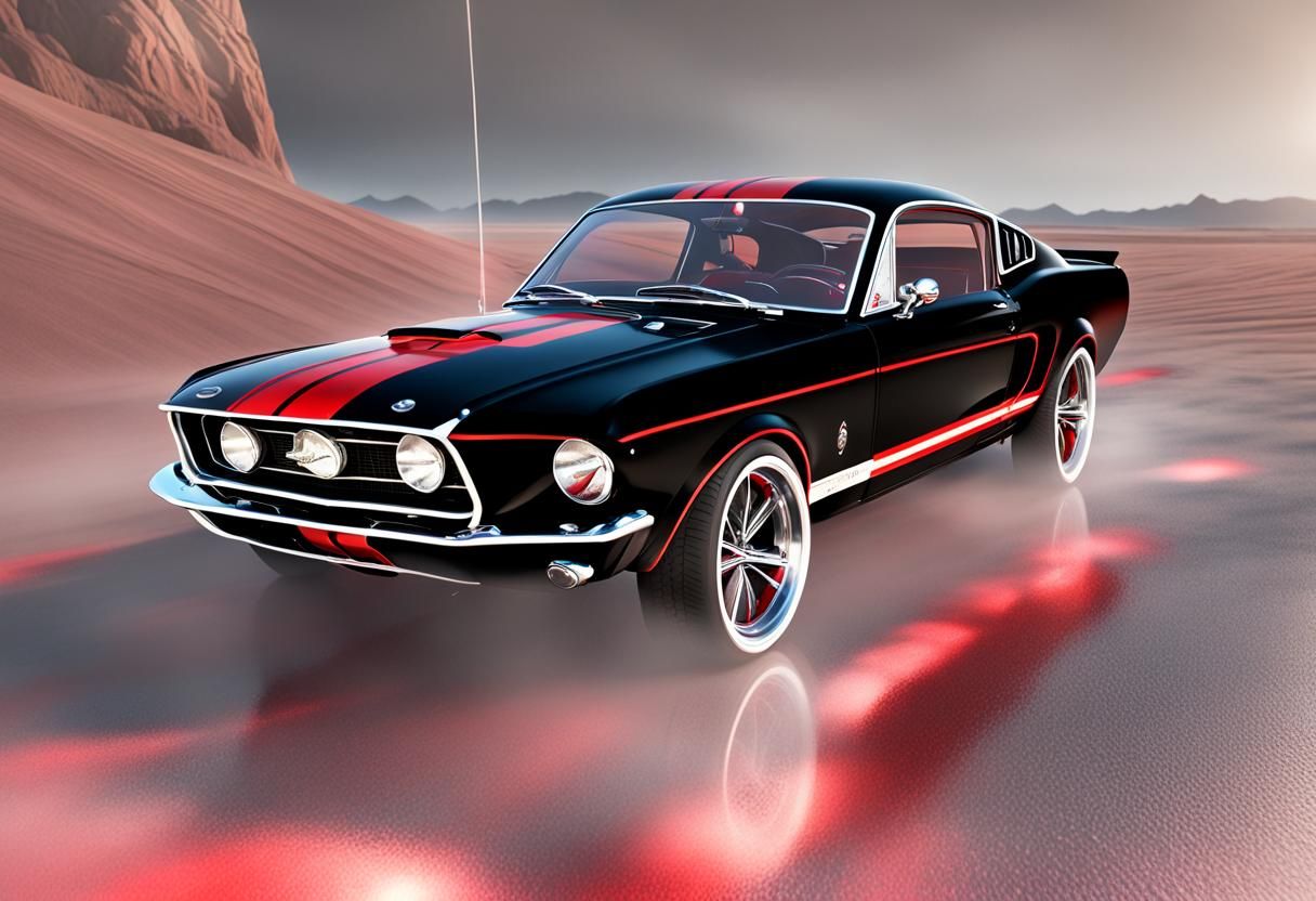 Reimagined 1967 Ford Mustang Fastback V8 Concept Art