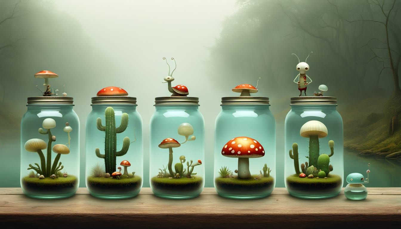 Surreal Curiosity Jars by Misty Riverbank