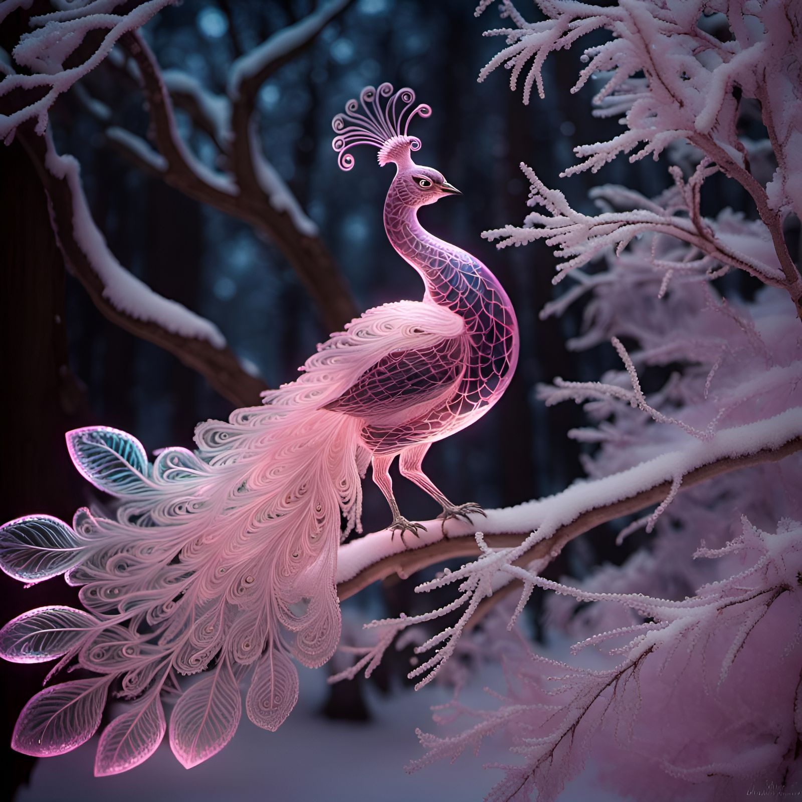 Gorgeous vibrant peakcock