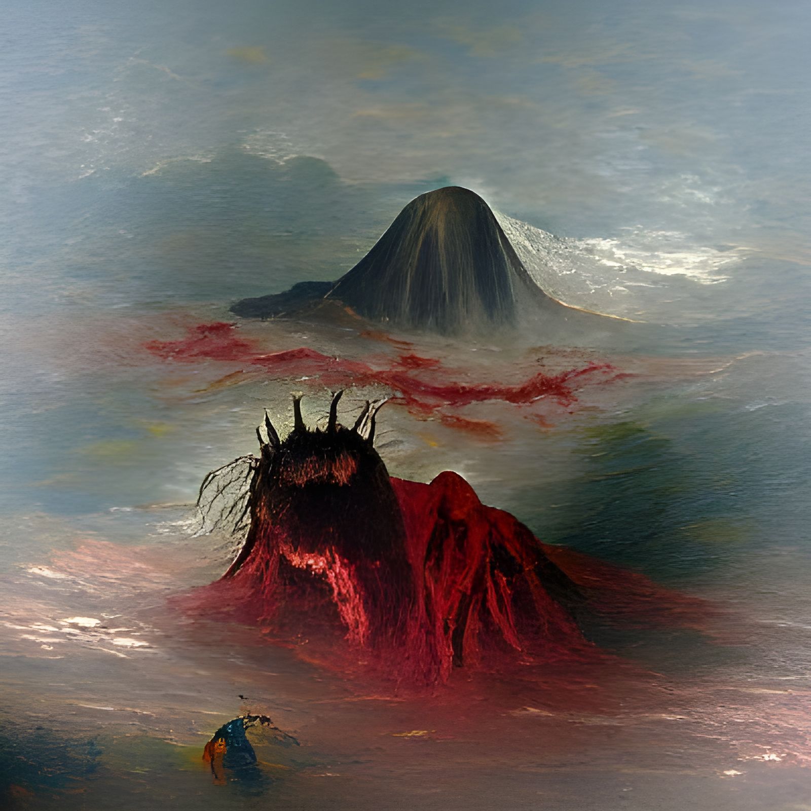 Volcano Monster Emerges in a Sea of Blood