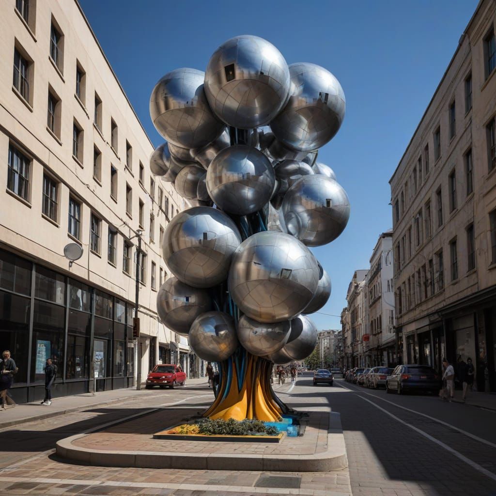 Giant Abstract Street Sculptures in Vibrant Colors