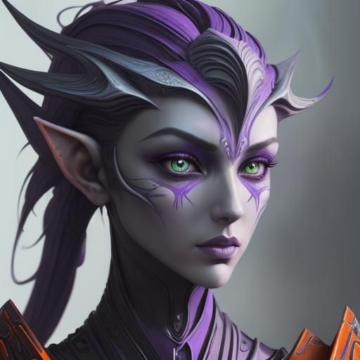 Mystical Altmer High Elf with Bio-Mechanical Armor