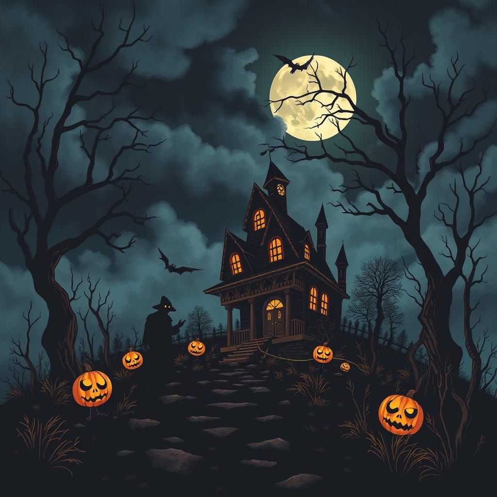 Spooky Atmosphere in Dark Fantasy Art