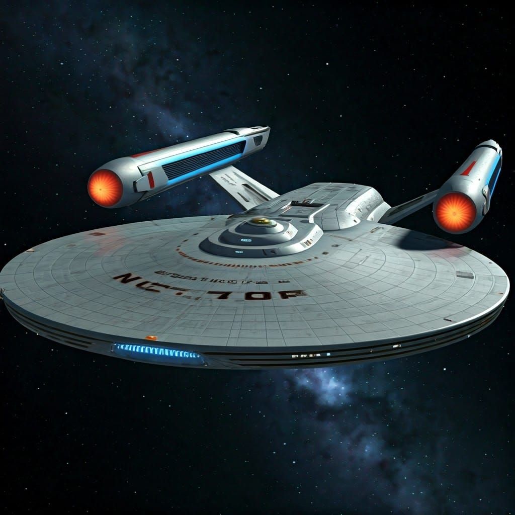 Sleek Late 24th Century Starfleet Scout Frigate in Futuristi...