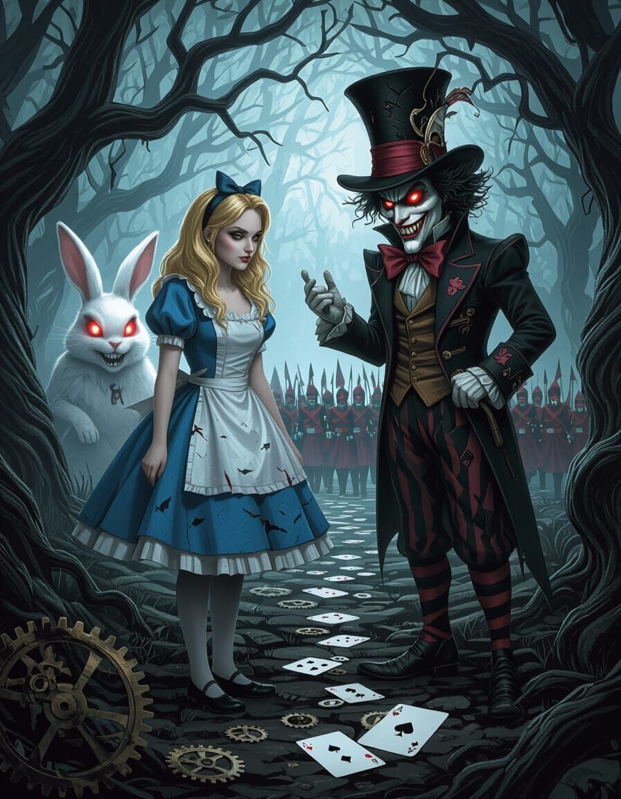 Twisted Wonderland Dark Fantasy: Male Alice & Sinister Hatte...