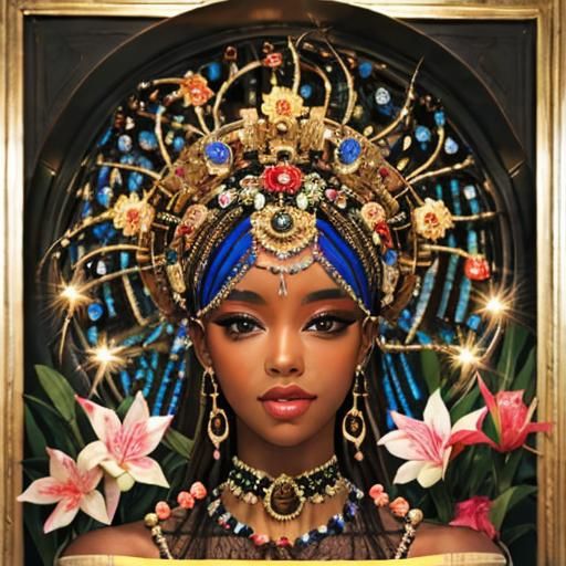 Romantic Sunset over Water in Baroque Style