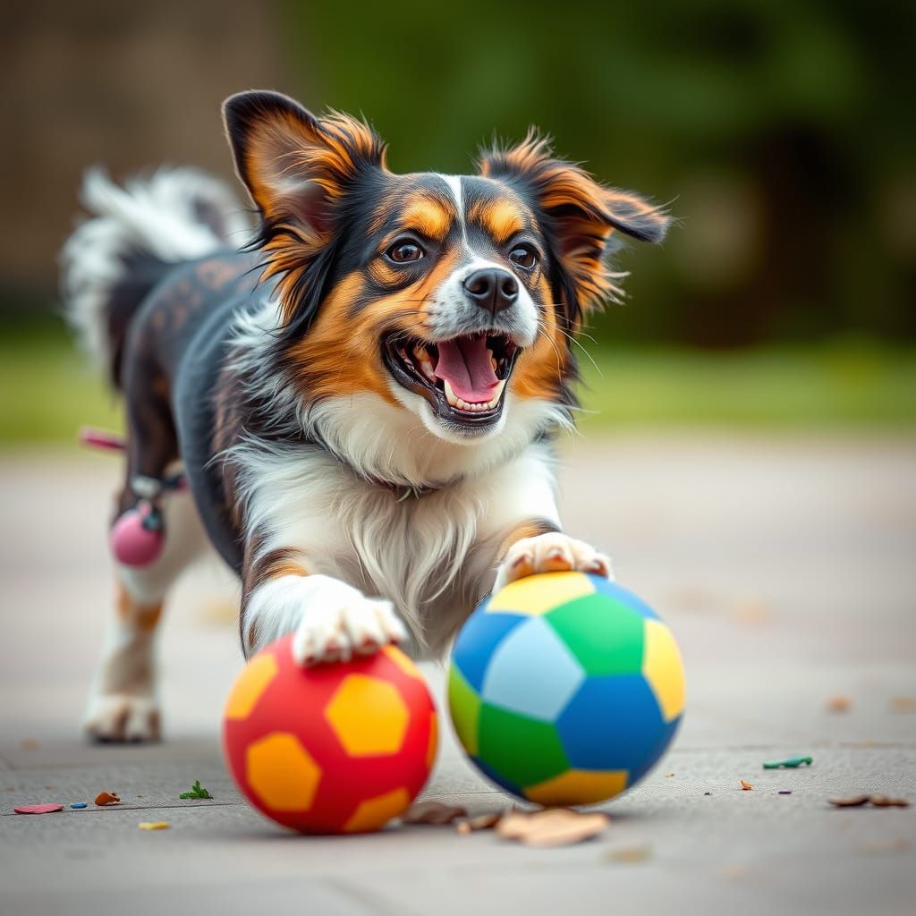 Vibrant Canine at Play
