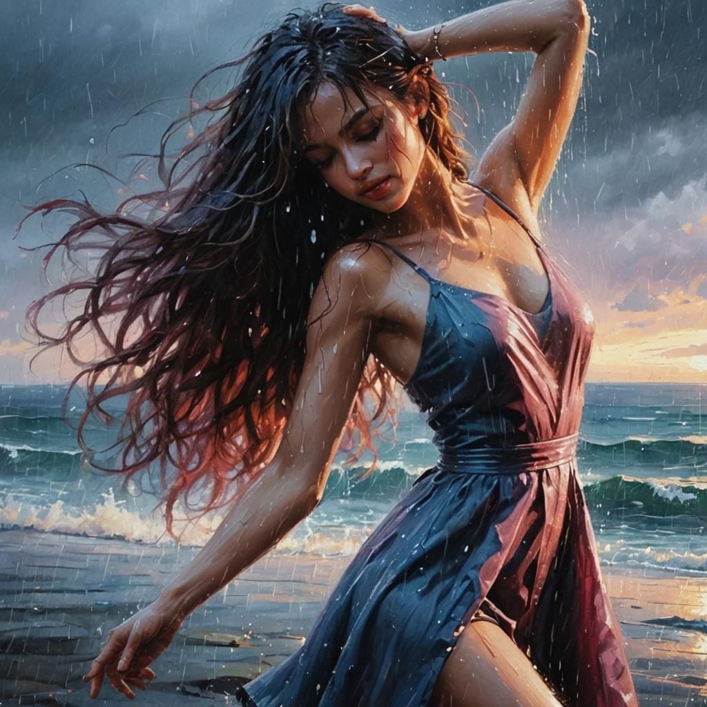 Person Dancing in the Rain