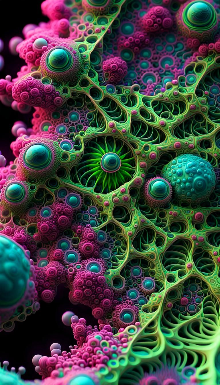 Biotic to Prebiotic Matter Transition in Fractal Art