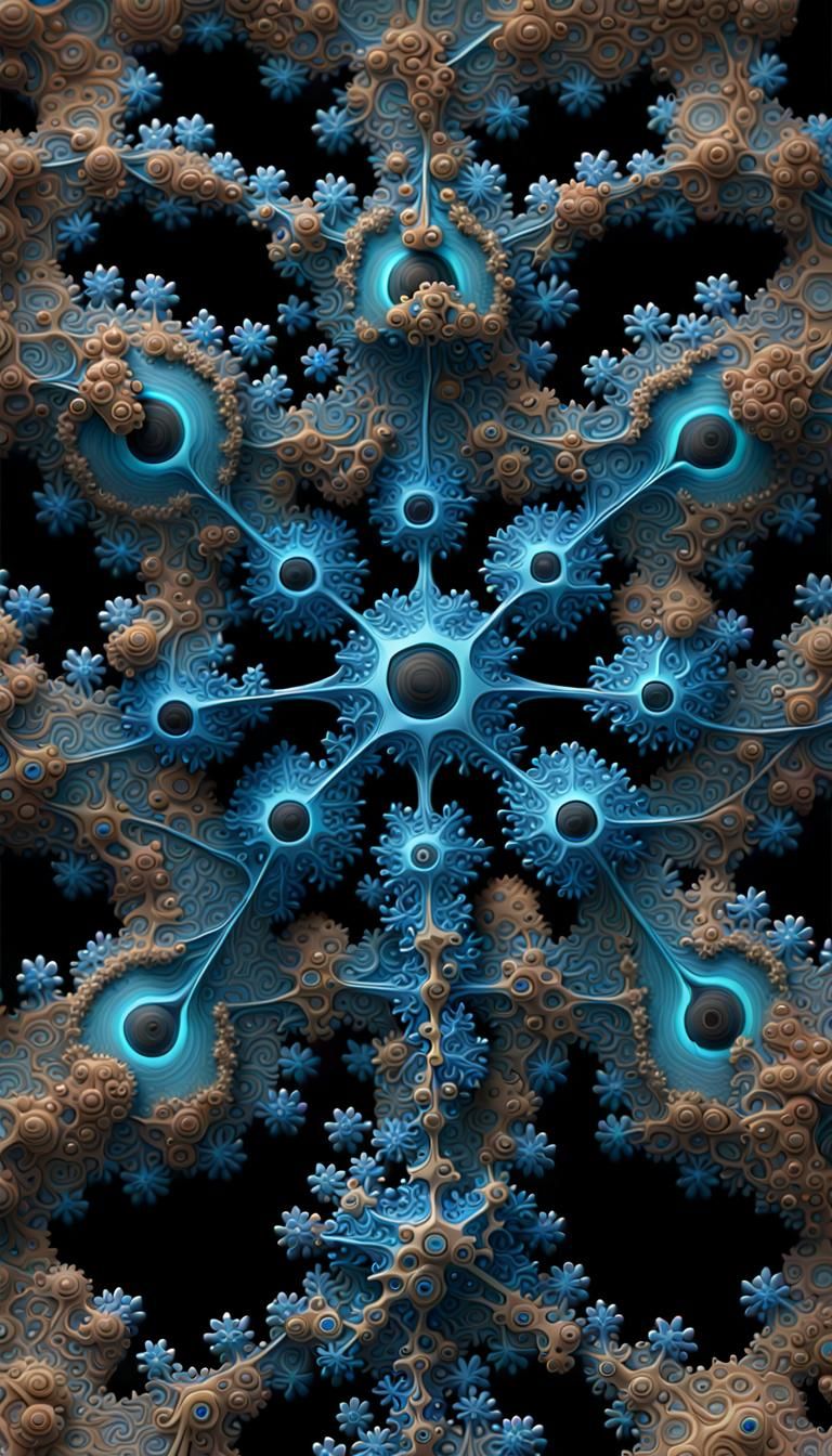 Fractal Art: Prebiotic to Biotic Matter Transformation