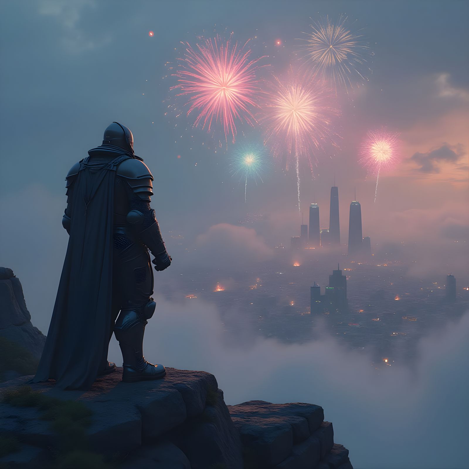 Surreal Heavy Metal New Year Celebration