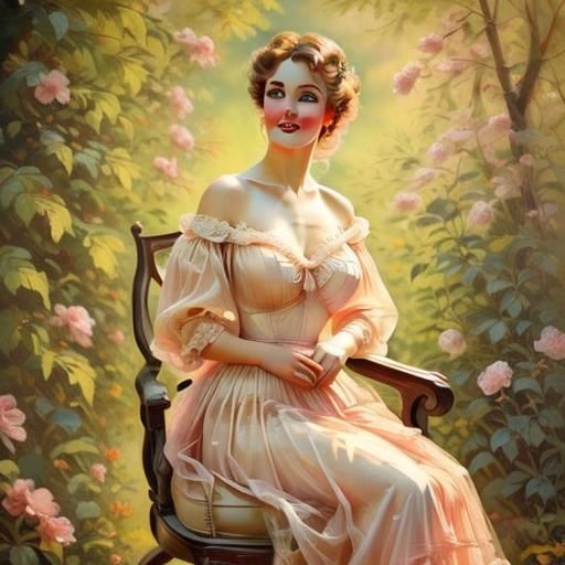 Elegant Pin-Up Portrait in Vintage Style