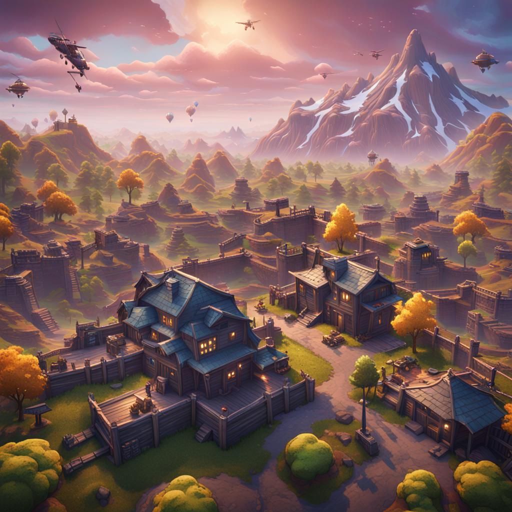 Fortnite Gamer in Detailed Digital Painting
