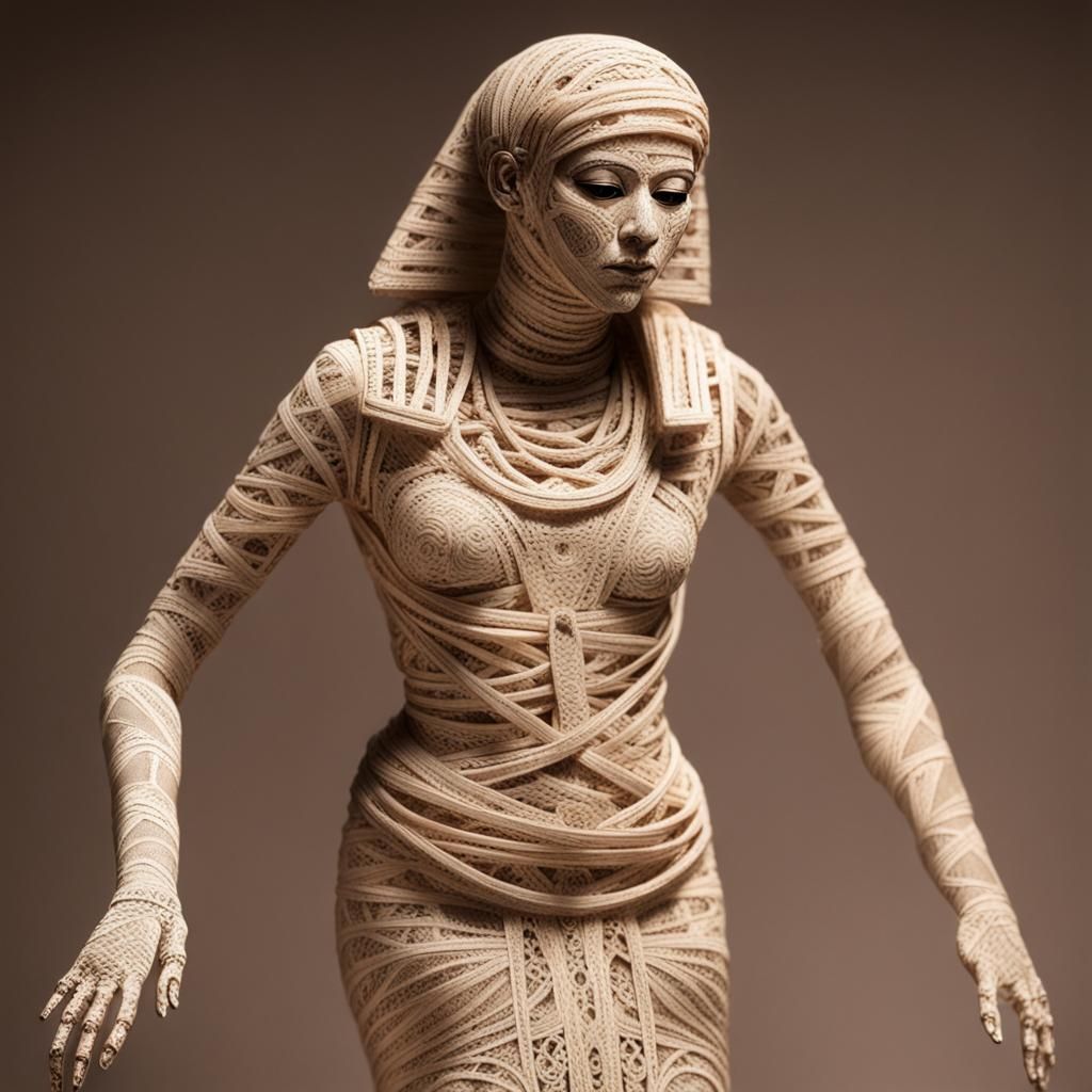 Lace Egyptian Mummy Dancing in Dust