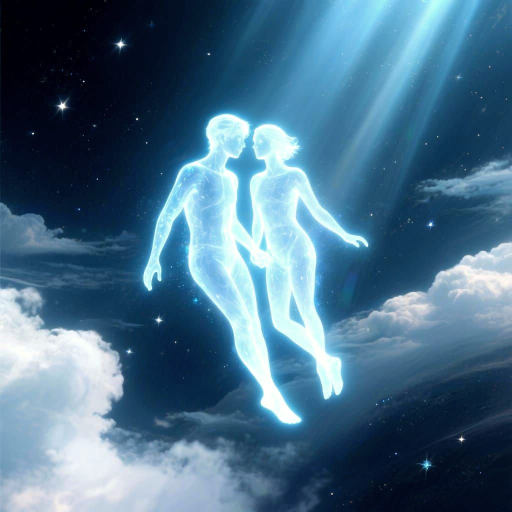 Bioluminescent Souls in Celestial Void