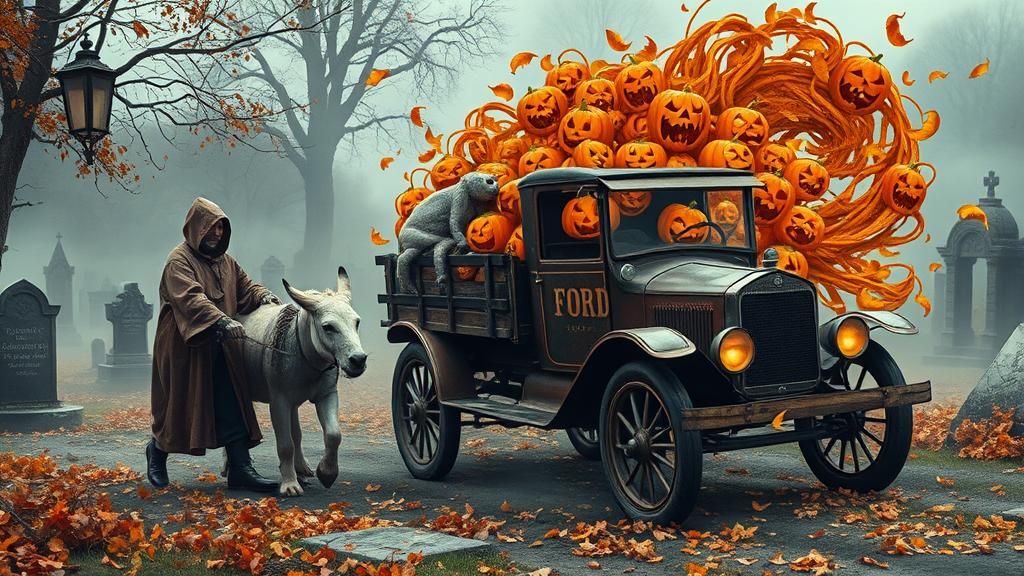 Dark Ages Peasant and Polar Bear Apparition