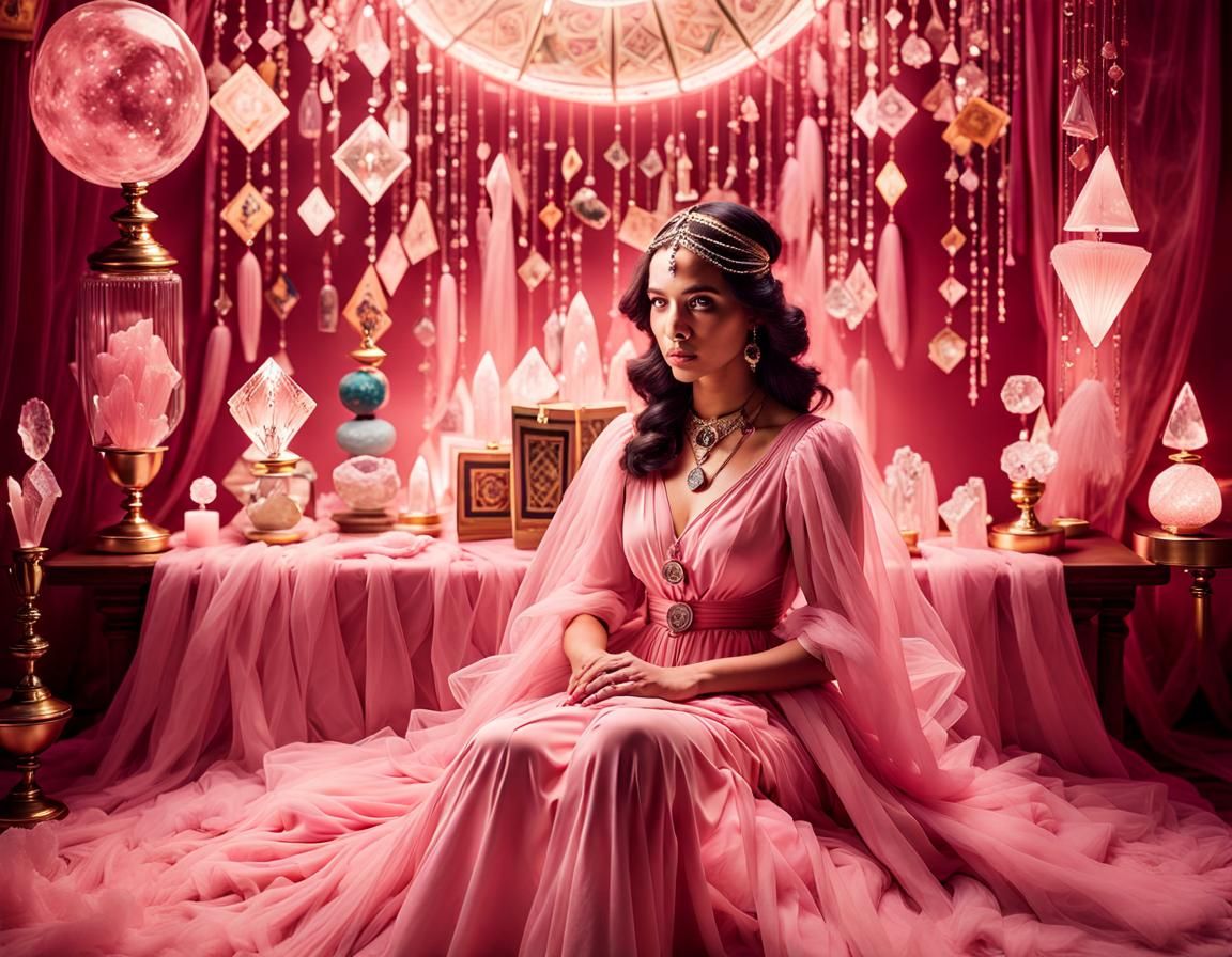 Fortune Teller Portrait in Color Field Style