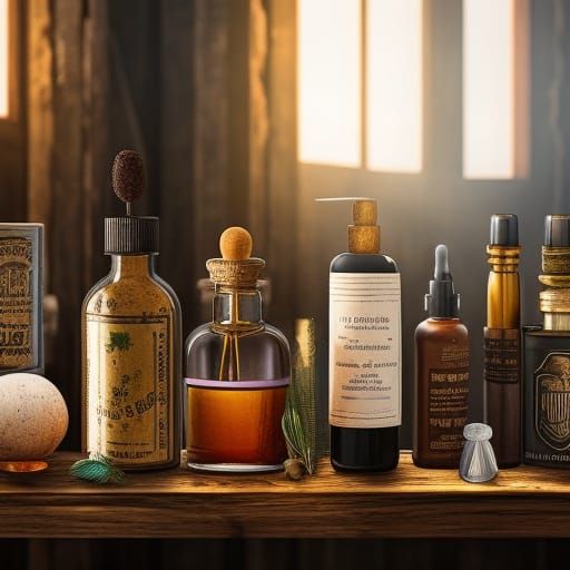 Vintage Apothecary Potion Bottles in Watercolor Style