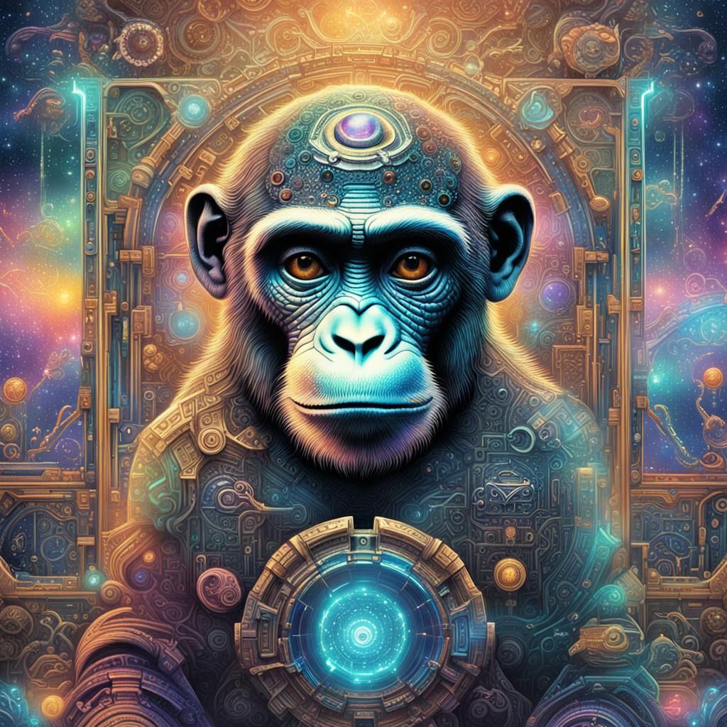 Cosmic Mechanical Monkeys in Holographic Illustration