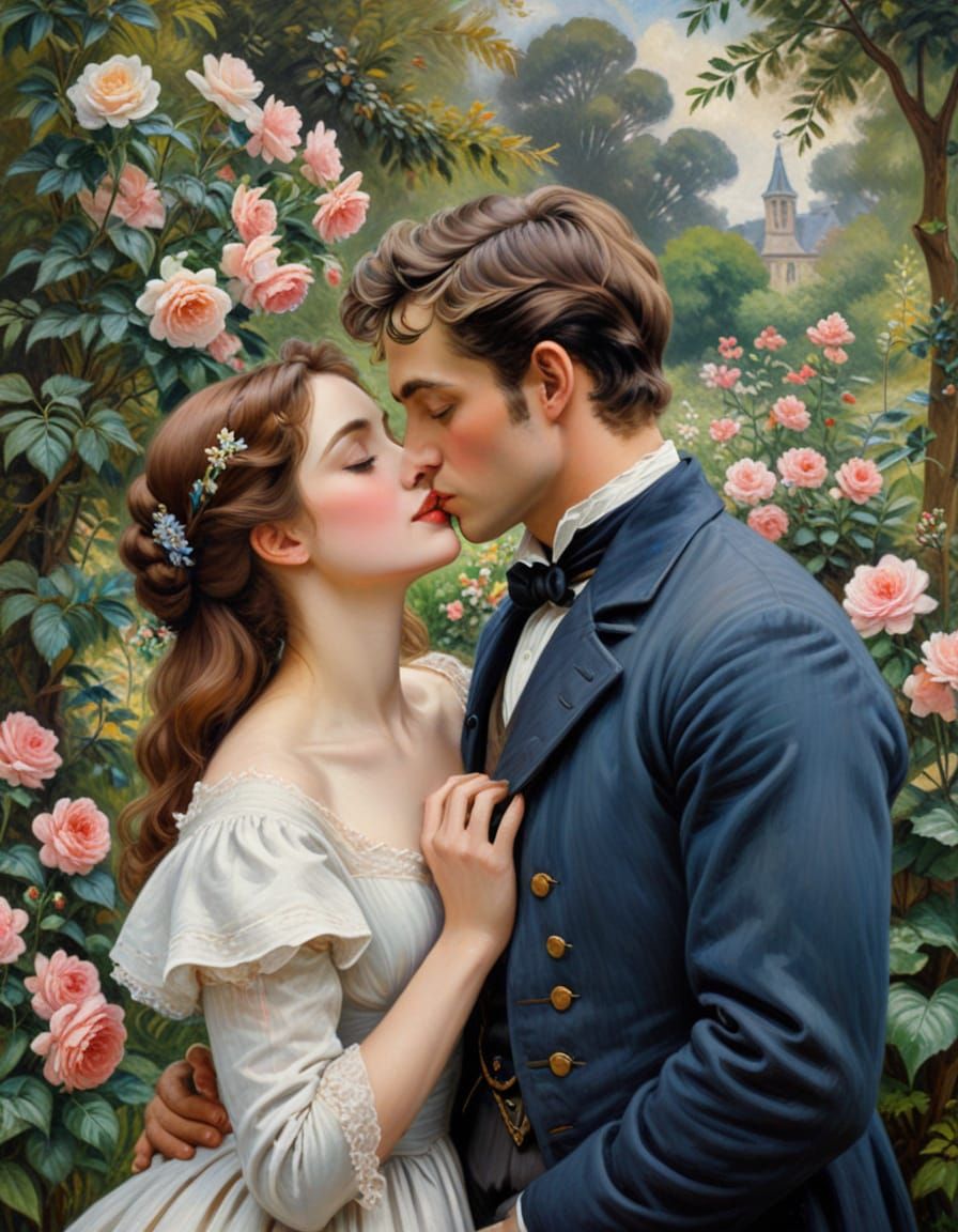 Victorian Romance Blooms in a Garden of Love