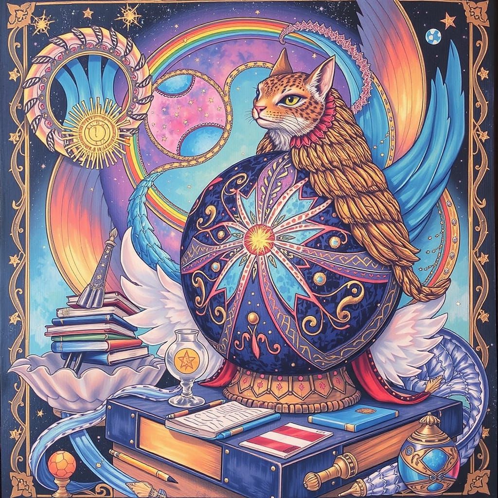 Abstract Expressionist Composition of Geometric Shapes